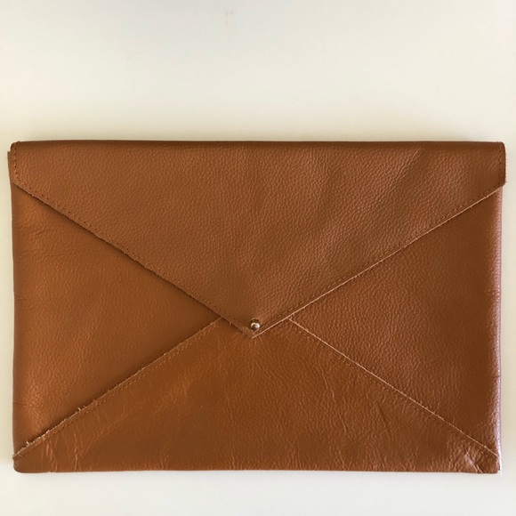 Faux Leather Envelope Clutch - Picture 5 of 7